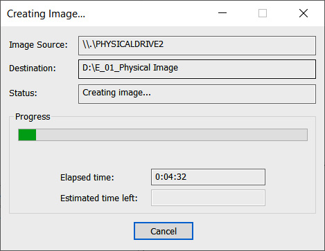 Figure 8.19 – FTK Imager Creating Image window

