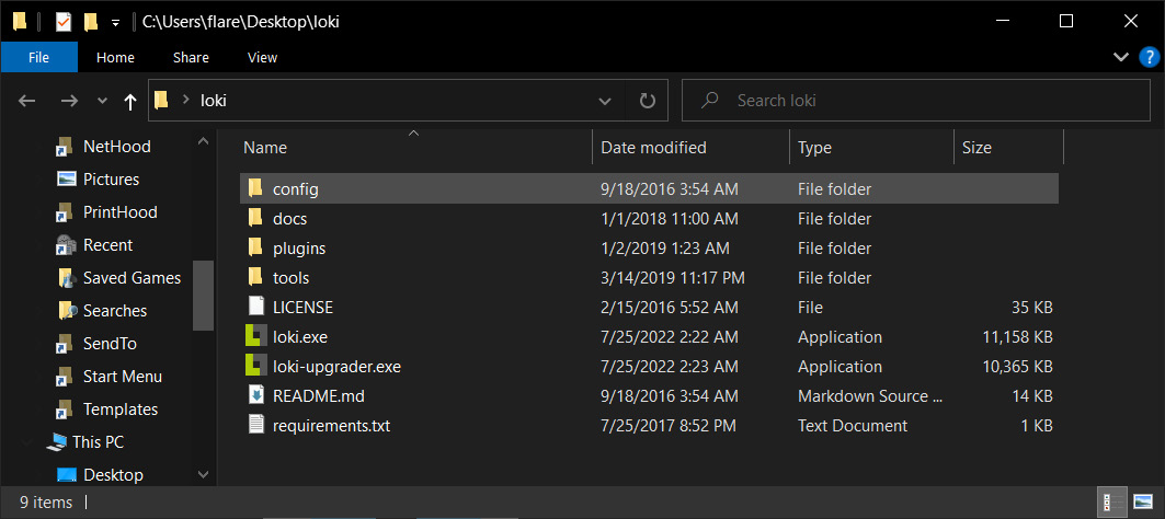 Figure 17.34 – Loki files
