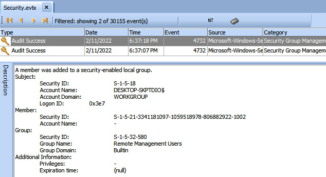 Figure 12.18 – Event log entry description
