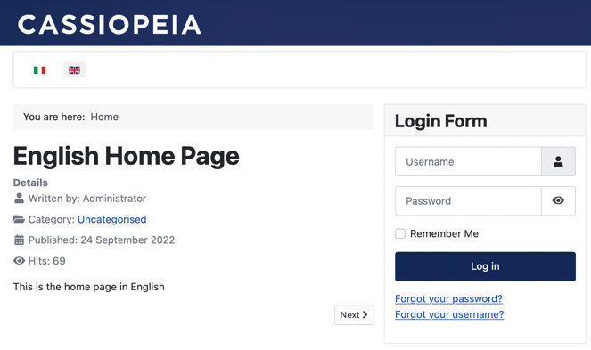 Figure 12.10 – Cassiopeia template, standard configuration