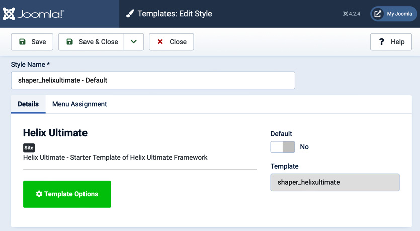 Figure 15.1 – Helix Ultimate | Templates: Edit Style