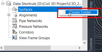 Figure 3.15 – Creating a folder in the data shortcuts project
