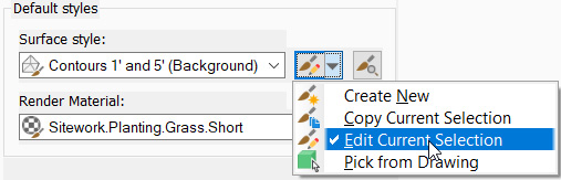 Figure 4.11 – Edit Current Selection: surface style
