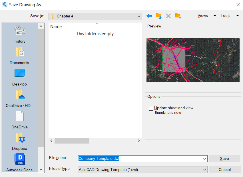 Figure 4.14 – Save Drawing As dialog box
