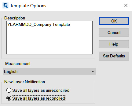 Figure 4.15 – Civil 3D Template Options dialog box
