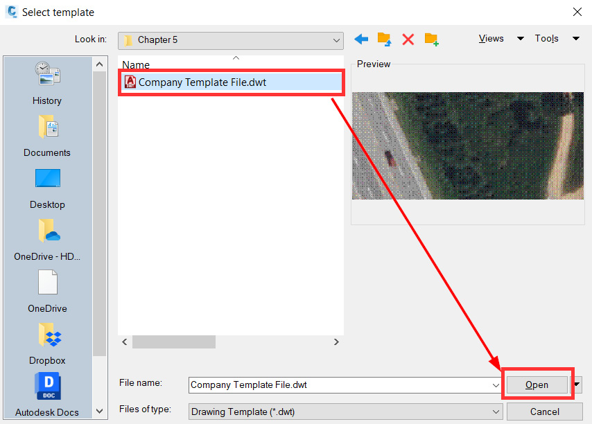 Figure 5.2 – Select drawing template
