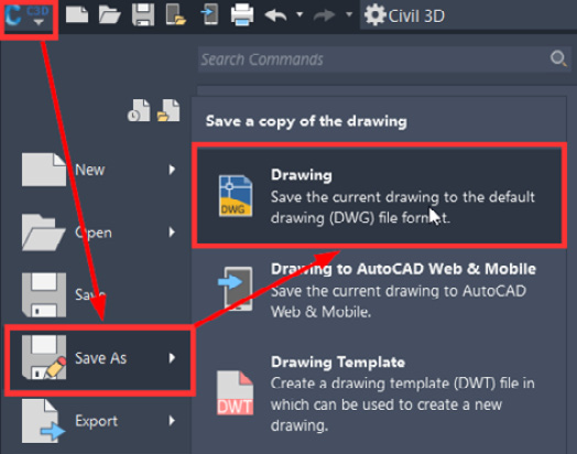 Figure 5.4 – Save our new drawing
