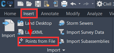 Figure 5.6 – Import points from file
