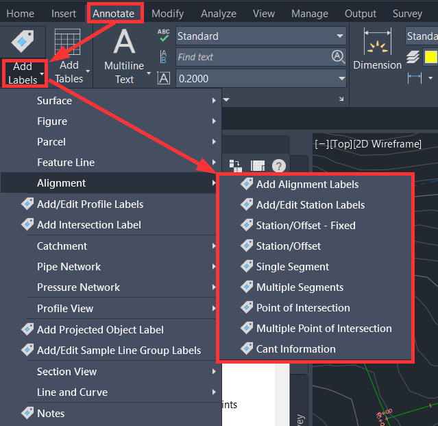 Figure 7.29 – Workflow for adding alignment labels
