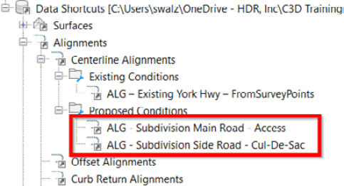 Figure 9.2 – Creating data references of identified Civil 3D objects
