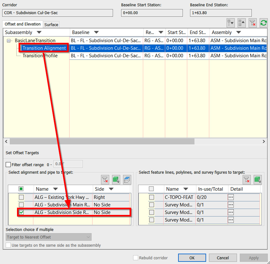 Figure 10.29 – Target Mapping | Transition Alignment
