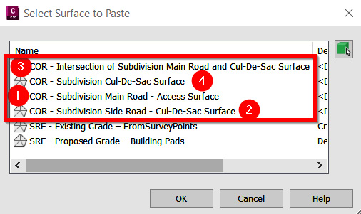 Figure 10.45 – The Select Surface to Paste dialog box
