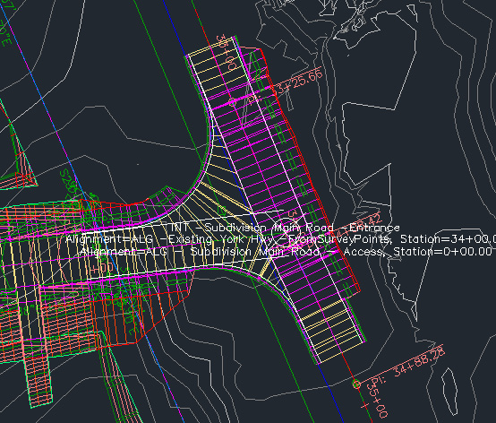 Figure 11.24 – Final intersection design output at the main entrance
