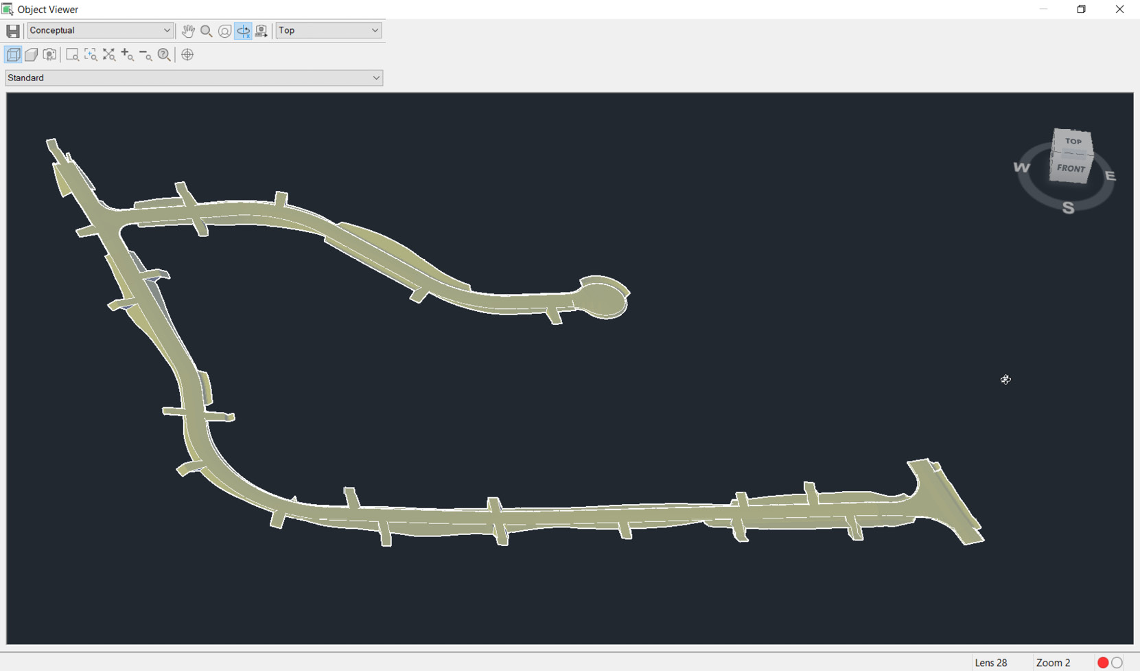 Figure 11.25 – Final SRF - Proposed Grade – Corridors Surface model
