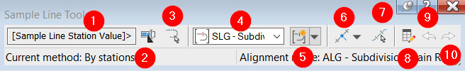 Figure 13.3 – The Sample Line Tools toolbar
