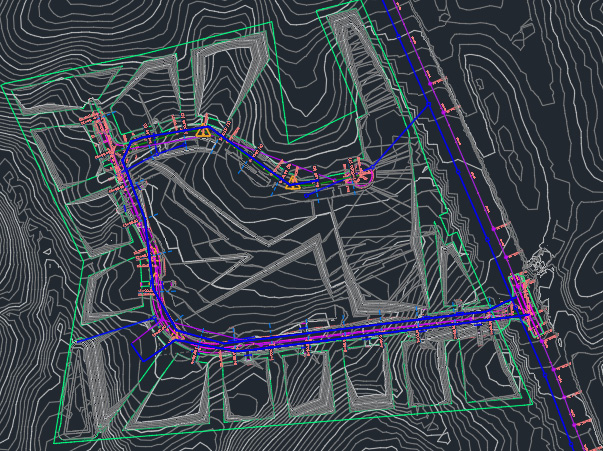 Figure 13.11 – All data sources referenced in our Section Reference.dwg file
