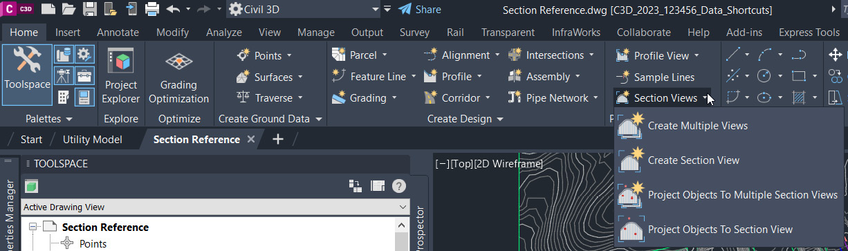 Figure 13.12 – Section Views tools
