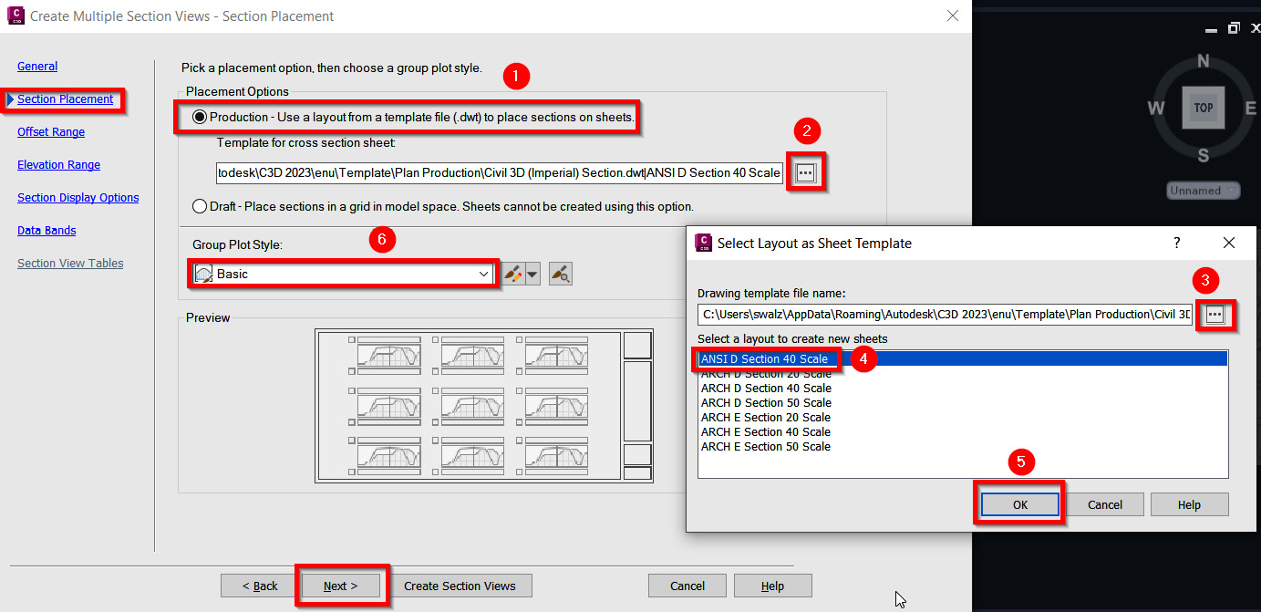 Figure 13.20 – The Create Multiple Section View – Section Placement tab
