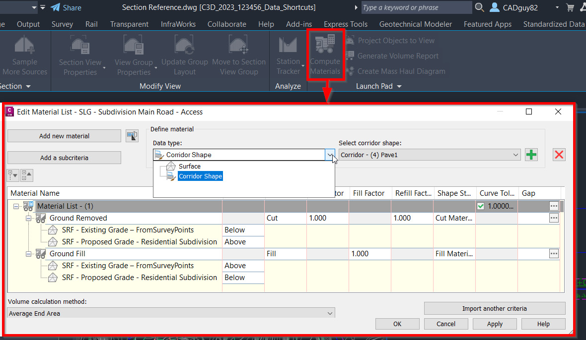 Figure 13.23 – Section View Station Tracker
