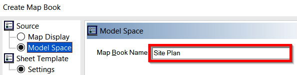 Figure 14.6 – Map Book > Source > Model Space Criteria
