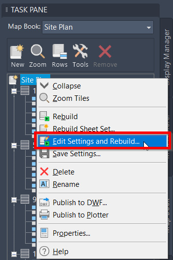 Figure 14.14 – Edit Settings and Rebuild…
