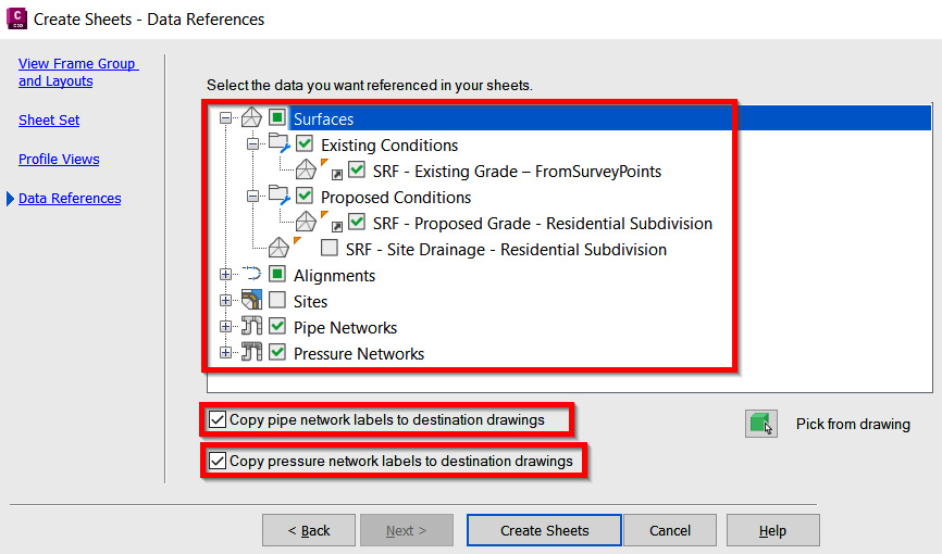 Figure 14.26 – Create Sheets dialog box – Date References
