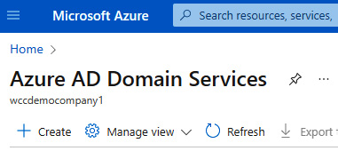 Figure 2.7 – Azure AD Domain Services blade
