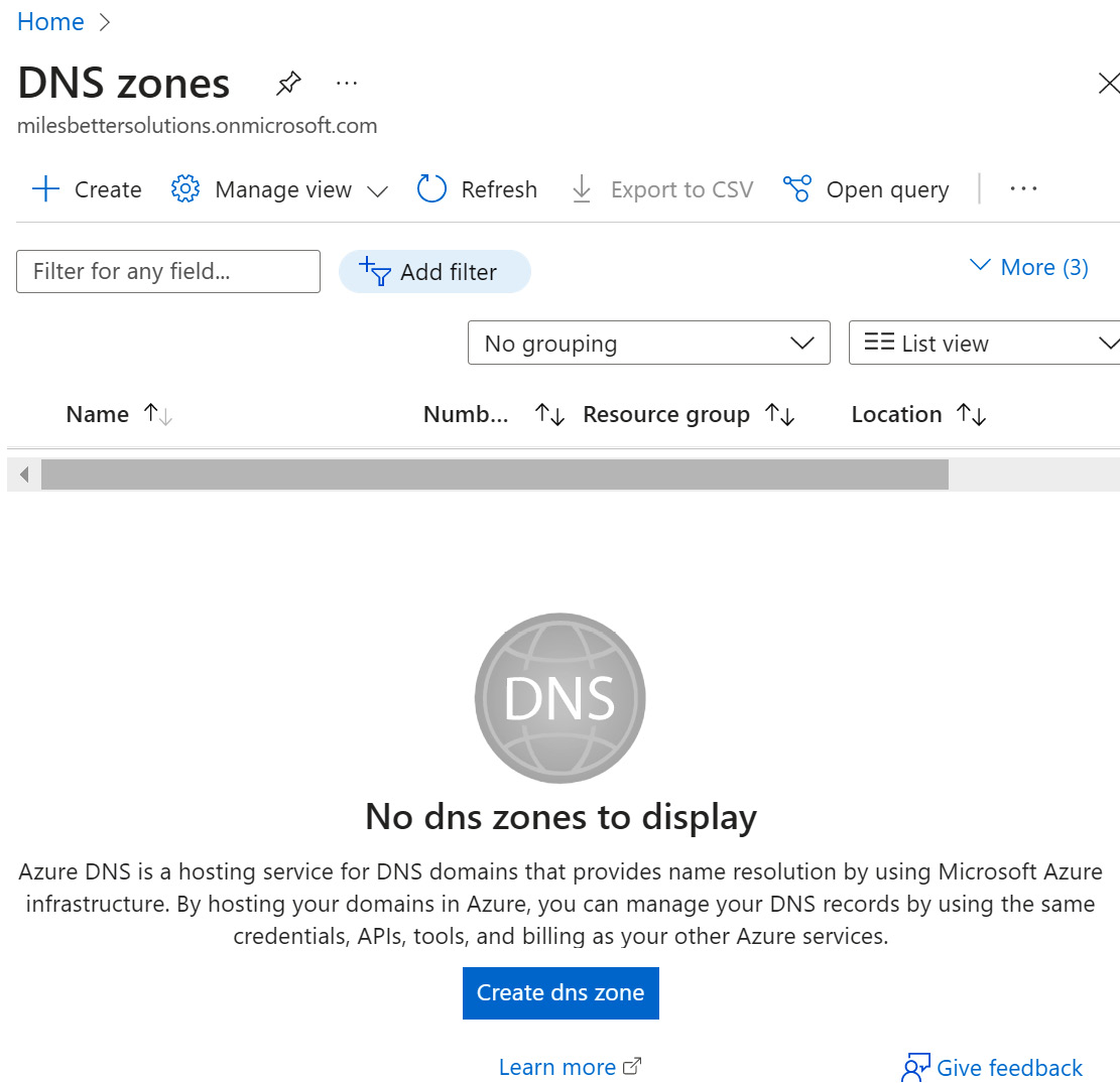 Figure 6.55 – Creating a DNS zone

