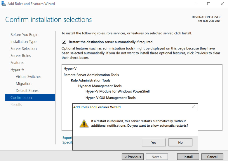 Figure 9.19 – The Confirm installation selections screen
