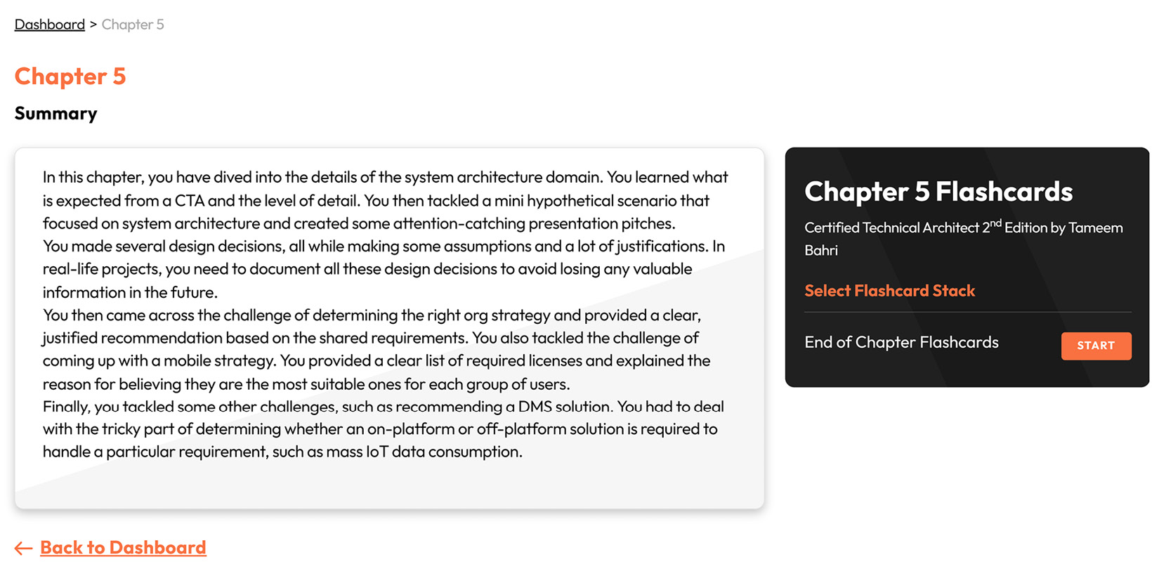 Figure 5.11 – Chapter summary and end-of-chapter flashcards