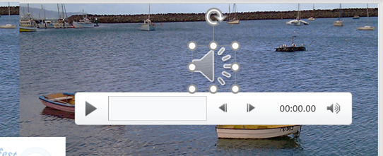 Figure 6.41 – The inserted audio clip on the slide

