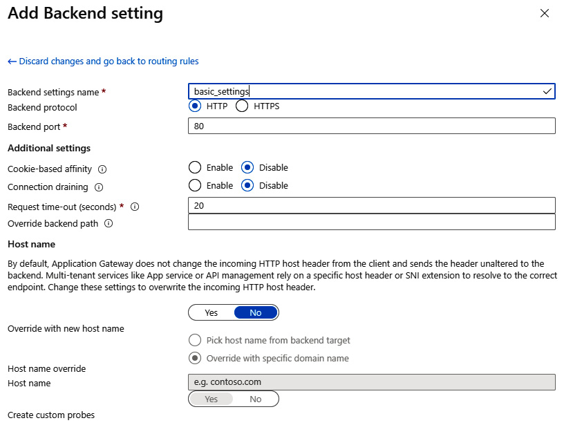 Figure 23.9 – Backend setting configuration
