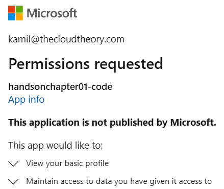 Figure 1.39 – Requesting permissions screen
