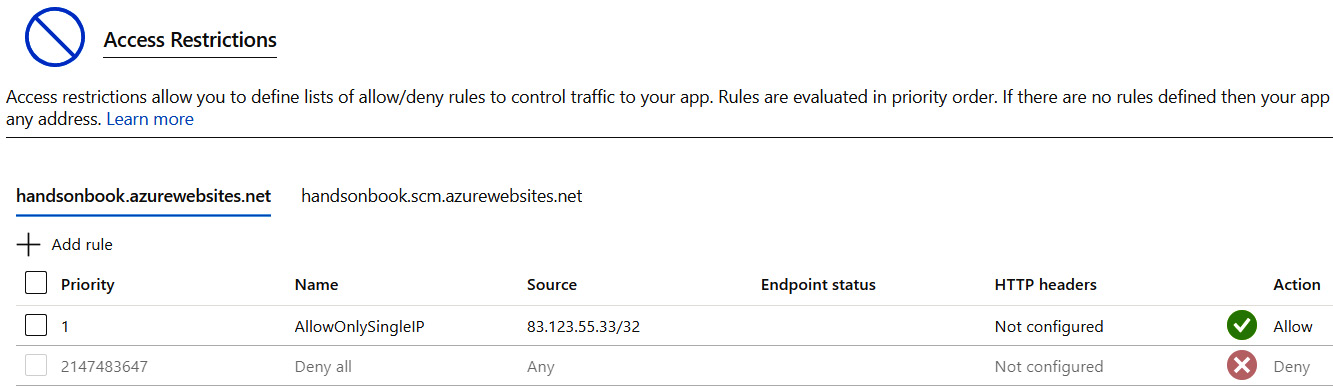 Figure 1.41 - Enabling Access Restrictions
