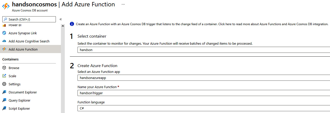 Figure 10.12 – Adding Azure Functions integration
