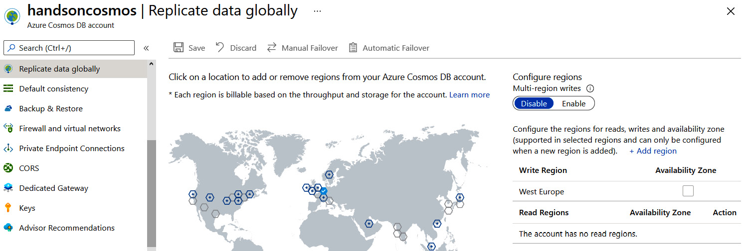 Figure 10.3 – The data replication feature in Azure Cosmos DB
