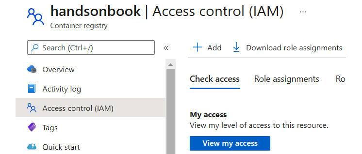 Figure 2.10 – The Access control (IAM) blade
