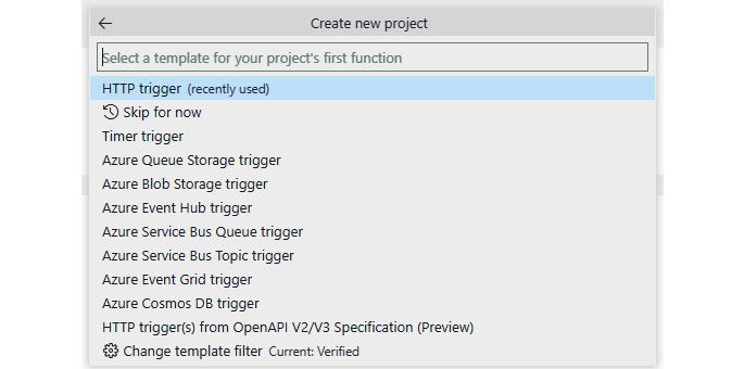 Figure 7.7 – The trigger selection
