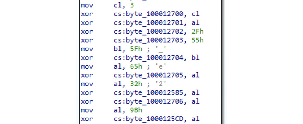 Figure 12.18 – Custom xor-based encryption used in Pirrit malware
