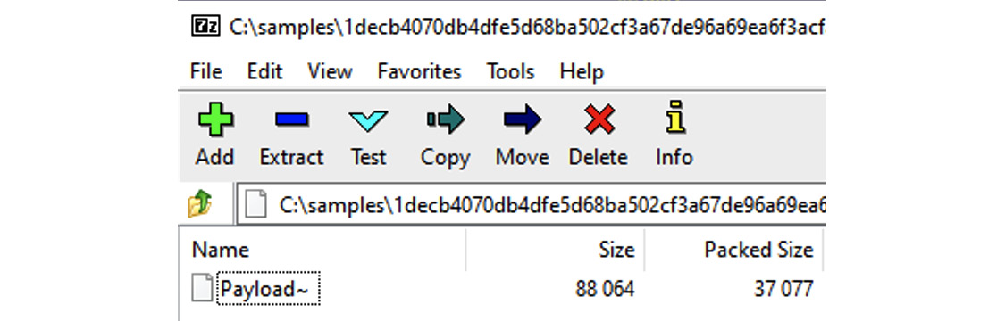 Figure 12.9 – 7-Zip only displaying a subset of the files present in the archive compared to the xar tool
