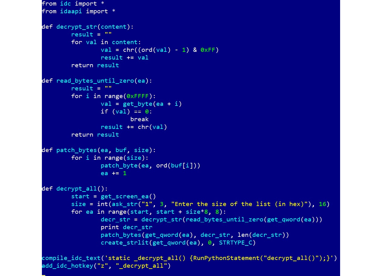 Figure 4.44 – New IDA Python API syntax for 64-bit Windows
