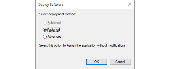 Figure 10.5 – The Deploy Software pop-up window for User Configuration
