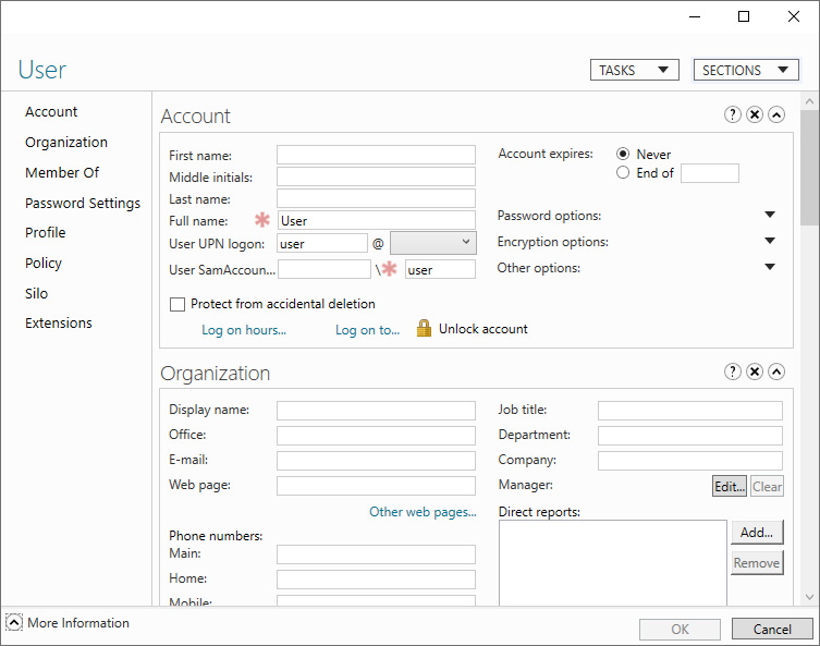 Figure 6.14 – Unlock account option in the Active Directory Administrative Center
