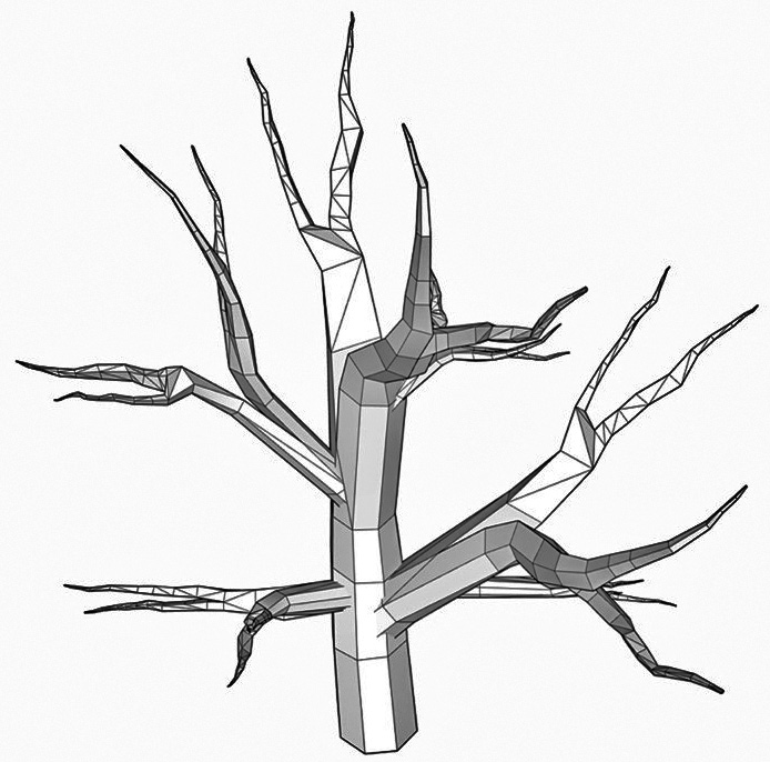 Figure 1.8 – Making a tree like this can be done using only native commands
