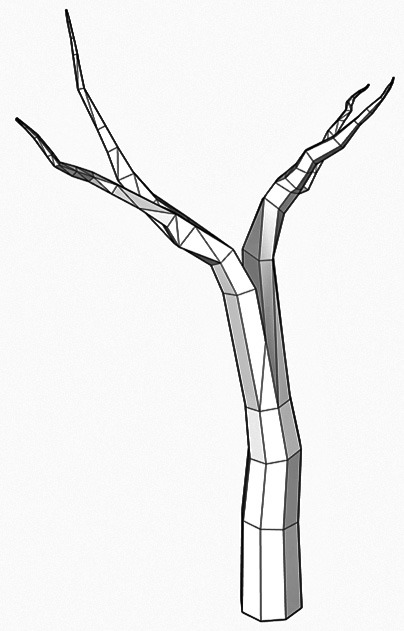 Figure 1.11 – Most of these branches were created using only the Scale and Push/Pull tools
