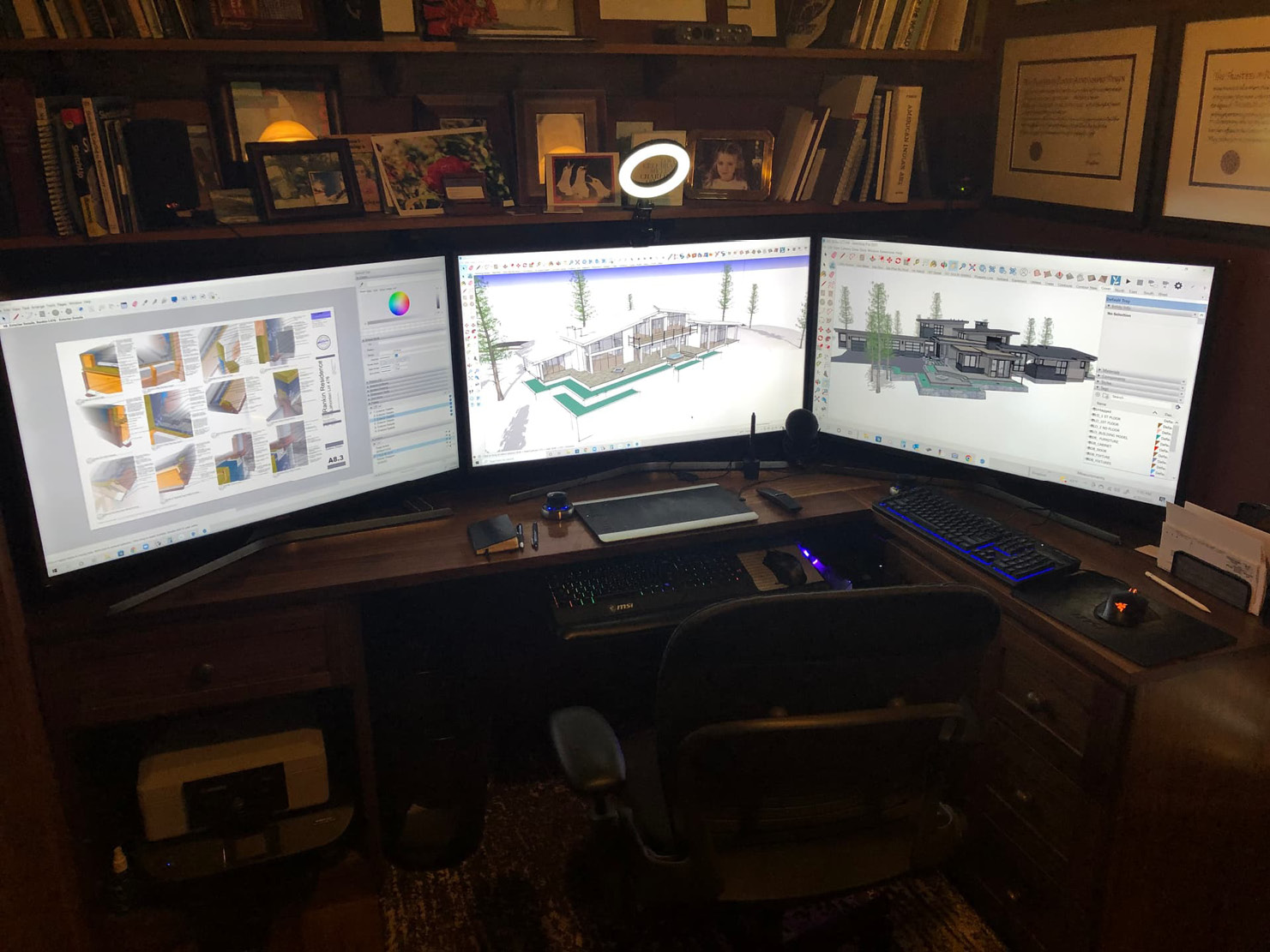 Figure 10.4 – My friend Nick Sonder shared an image of his amazing 3 monitor setup
