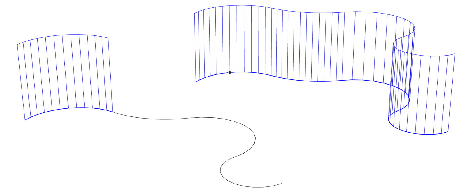 Figure 13.27– Pulling a single arc versus an entire curve
