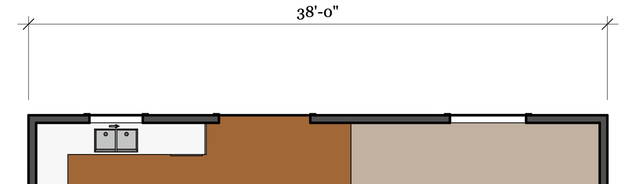 Figure 14.18 – Overall dimension on the back wall
