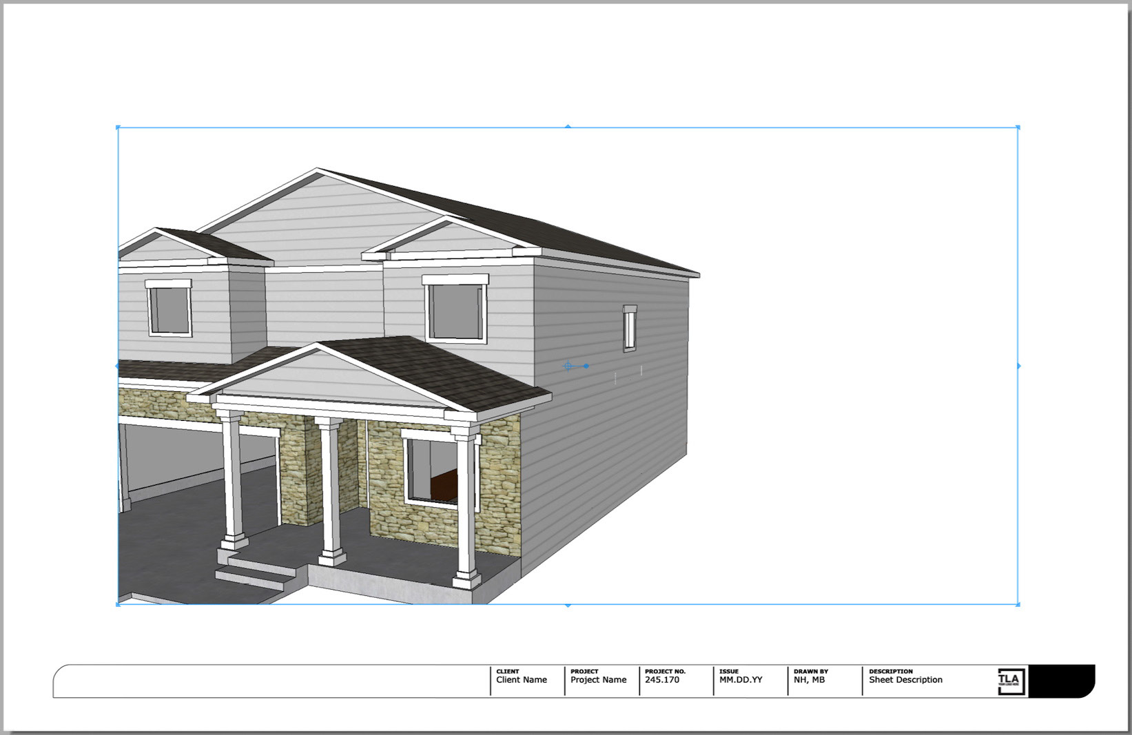 Figure 14.6 – Imported SketchUp model in LayOut
