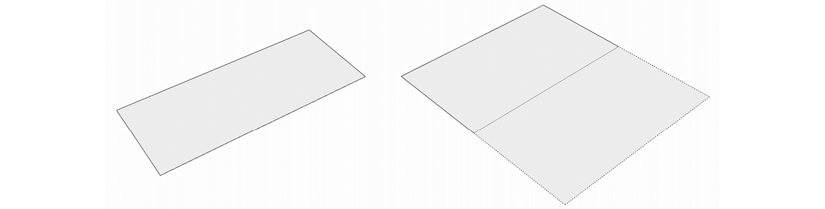 Figure 4.3 – The rectangle on the left needs to end up looking like the square on the right

